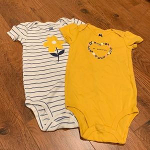 Two onesies, carters, 24 months, new without tags